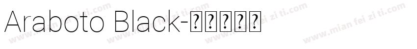 Araboto Black字体转换